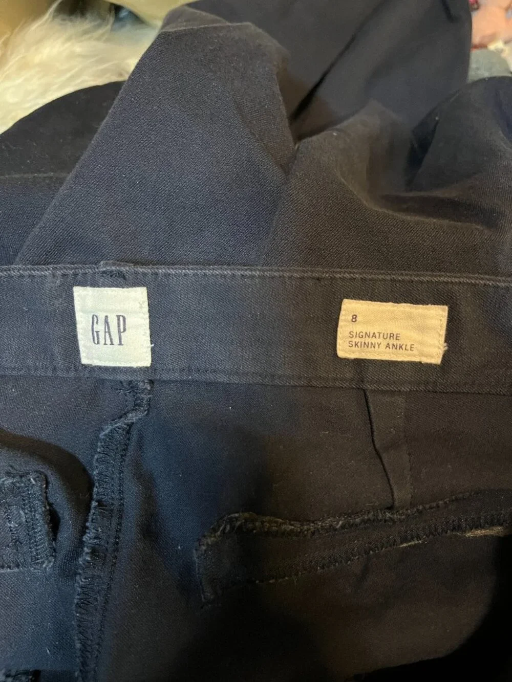 GAP Signature Skinny Ankle Pants Size 8 Navy Blue